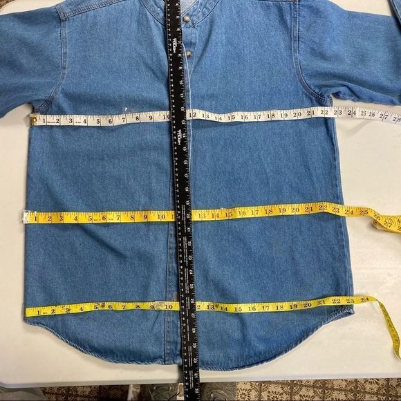 Blue Button Down Denim Shirt - Picture 6 of 6